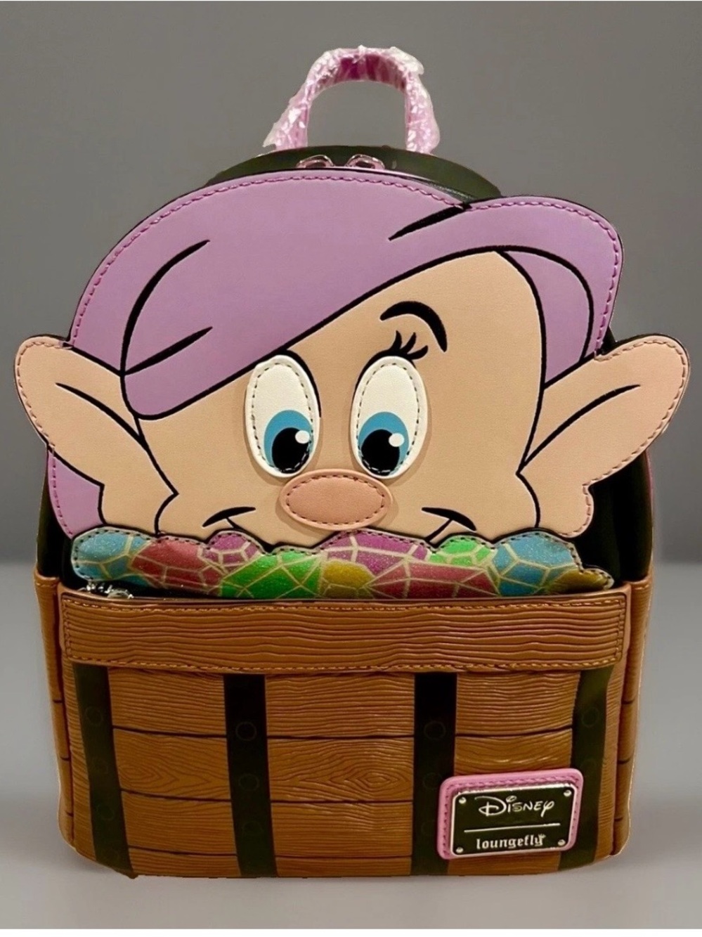 NEW w Tags Loungefly DOPEY Mine Cart Gems Backpack Snow White & The 7 Dwarfs